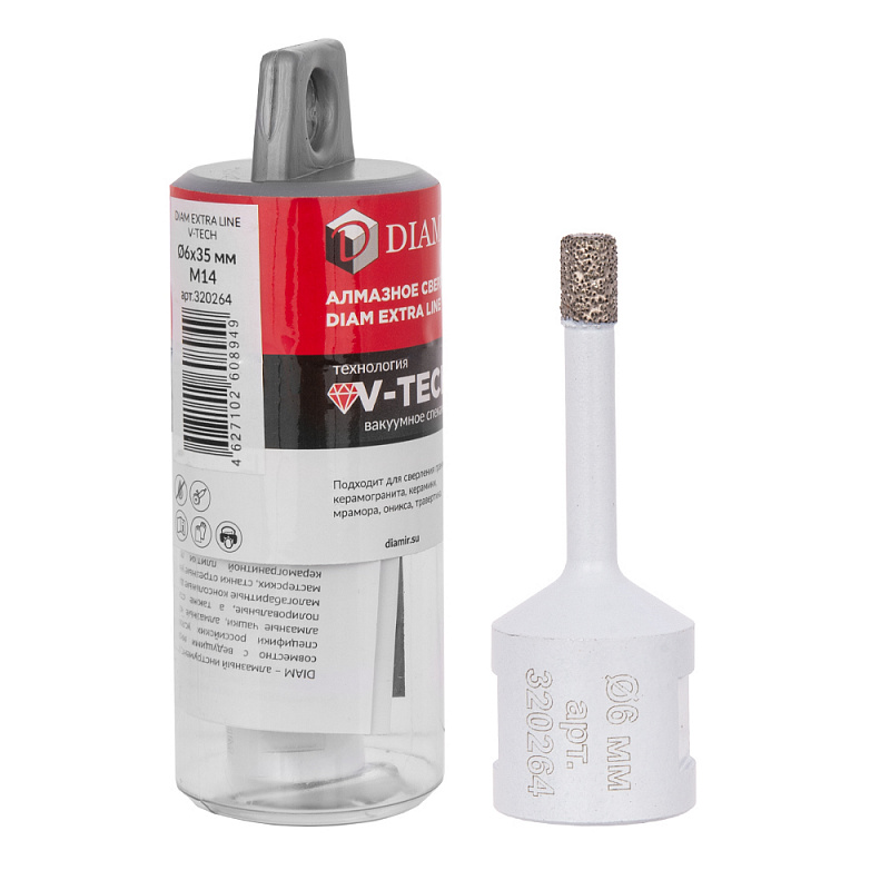 Алмазное сверло DIAM EXTRA LINE V-TECH 6 мм