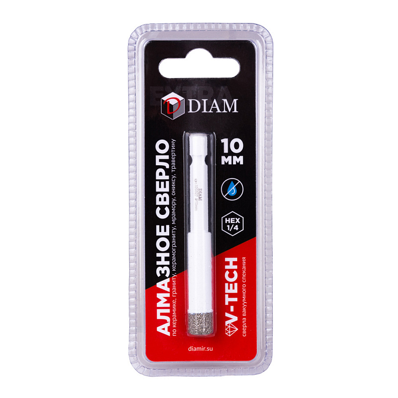Алмазное сверло DIAM EXTRA LINE V-TECH HEX 10 мм